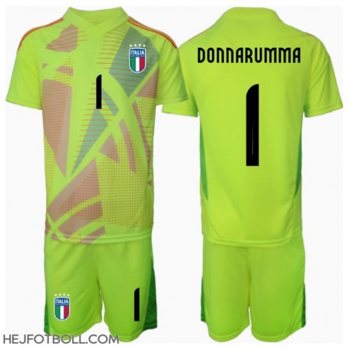Italien Gianluigi Donnarumma #1 Målvakt Hemmadräkt Barn EM 2024 Kortärmad (+ Korta byxor)